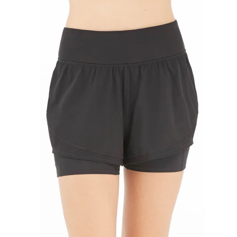 Spanx The Get Moving Shorts Black Small Yoga Running Shorts Biker Liner 5”